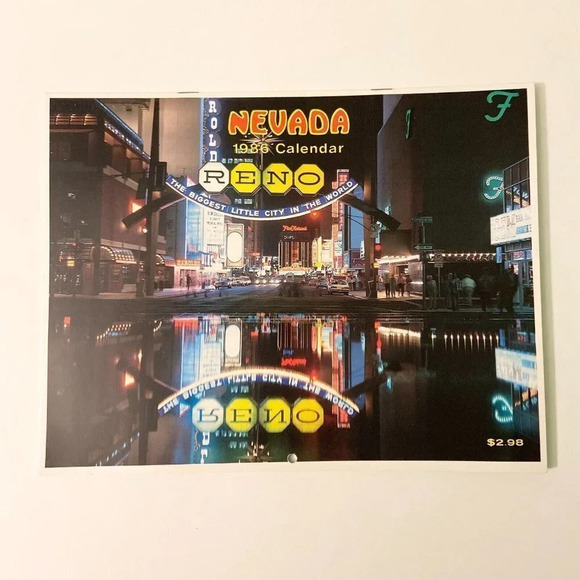 Vintage 1986 Nevada Reno Calendar Souvenir  Booklet - Picture 1 of 16